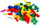 Lodra me blloqe Enjoy Blocks 00820, 100 copë, me ngjyra