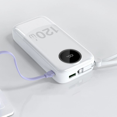 Karikues muri Dudao A27 MaxC 35W, 2 porta USB, me kabllo USB-C, i bardhë