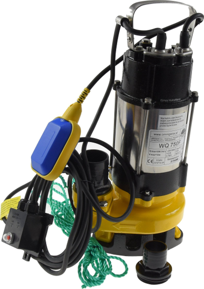 Pompe zhytëse për ujëra të pista Omnigena WQ 750F, 750W, 230V, e verdhë
