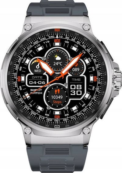 Smartwatch Colmi V69, ekran i zgjuar, matje aktiviteti, ngjyrë argjendtë