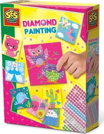 Libër me ngjyrosje SES Creative Play Diamond, me diamantë ngjitës, për fëmijë