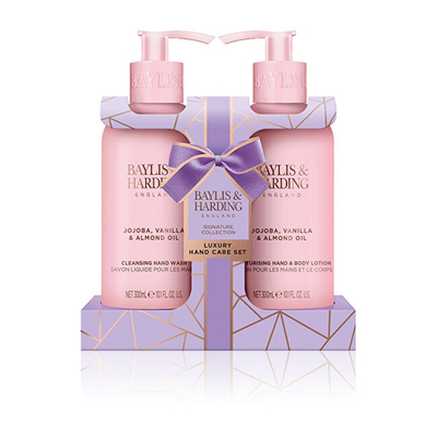 Set Baylis & Harding Jojoba & Vanilla, sapun i lëngshëm 300 ml + qumësht për duar dhe trup 300 ml