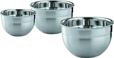 Set tasa të thellë Rösle Deep Bowl, 3 copë, çelik inoks, ngjyrë argjendi