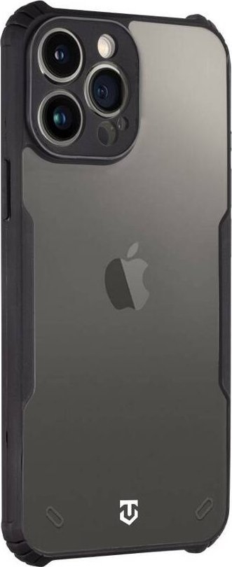 Маска за телефон Tactical Quantum Stealth Cover за iPhone 13 Pro Max, TPU, проѕирна со црни детали