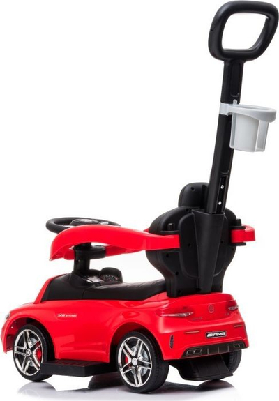 Makine lodër Ride-on SUN BABY Mercedes C-Class J05.040.1.1, set 2 copë, me dorezë shtytëse, e kuqe