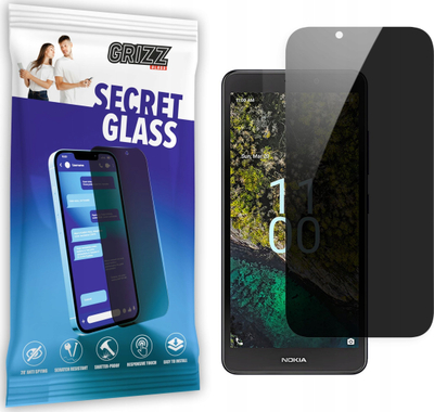 Xham mbrojtës privatësie Grizz SecretGlass për Nokia C100, qelqi i temperum, mbulim i gjith ekranit