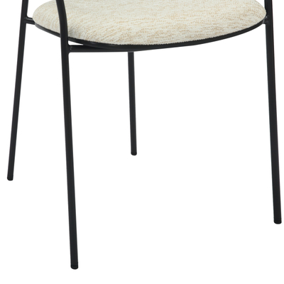 Karrige ngrënieje Vikki 54x54x75,5Hcm (HM9980.02), zezë