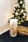 Qiri dekorativ Atmosphera Christmas Candle, 14.5cm, motiv bimor, i bardhë me ari