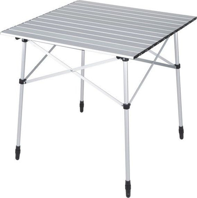 Tavolinë palose kampingu High Peak Sevilla 44180, 70 x 70 cm, lartësi e rregullueshme, argjendi