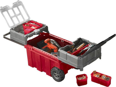 Kути за алат Keter Masterloader 237787, со тркала, проѕирен капак, пластика