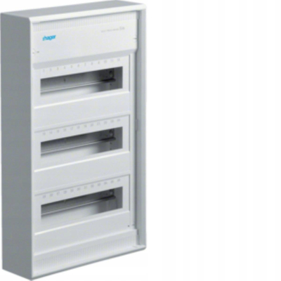Panel shpërndarës sipërfaqësor Hager VA36BN, 3 rreshta, 36 module, i bardhë