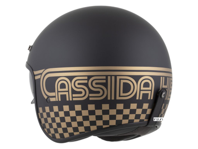 Helmetë moto CASSIDA Oxygen 2.0 Rondo, e hapur, diellzë e integruar, e zezë matt ari