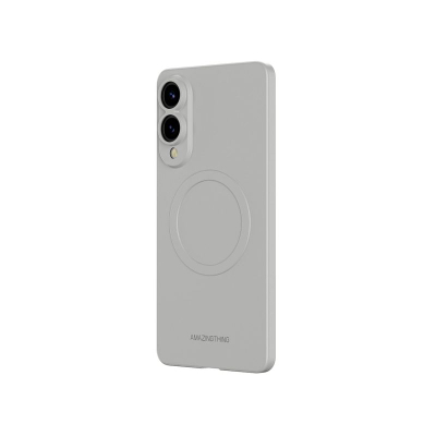 Заштитна маска AmazingThing Minimal Air, Samsung Galaxy S25 Edge, магнетен прстен, сива