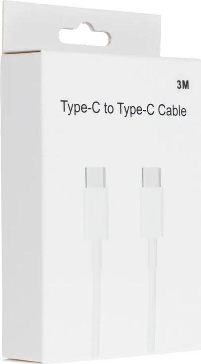 Kabllo karikimi OEM USB Type C në Type C, 3 m, e bardhë