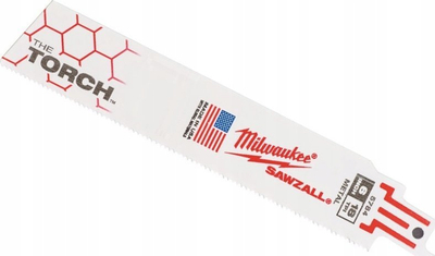 Set tehe sharrë Milwaukee The Torch SAWZALL, 6", 18 TPI, 25 copë