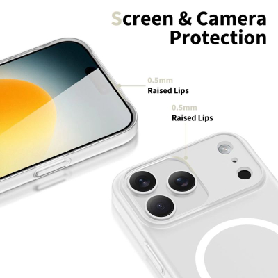 Mbajtëse telefoni Tech-Protect MagSlim, MagSafe, për iPhone 17 Pro Max, e bardhë mat