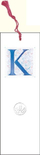 Shënues libri DaVinci Anagram, shkronja K, metalik