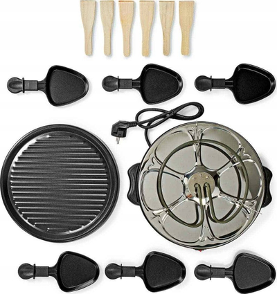 Grill tavoline Nedis FCRA210FBK6, elektrik, raclette, i zi