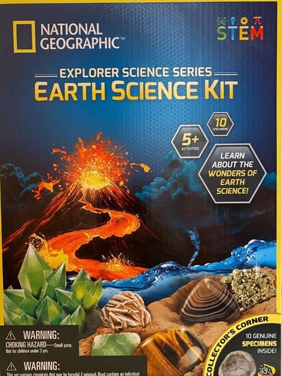 Сет за научни експерименти National Geographic Earth Science Kit, над 15 експерименти, STEM за деца, шарен
