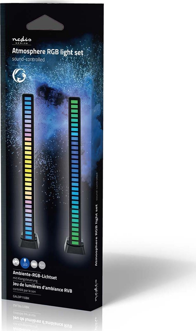 Dekor ndriçimi LED Nedis GALDP110BK, 64 LED, RGB, i zi