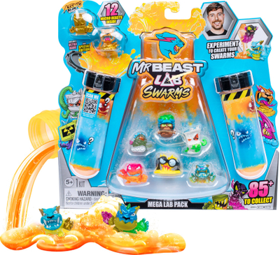 Set lodrash koleksionuese MrBeast Lab Swarms Atomic Series, 12 figura, për kalamaj 3+