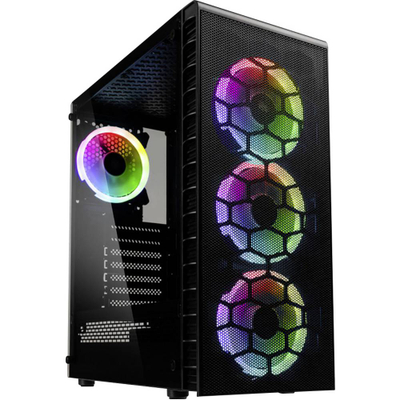 Kuti gaming Kolink Observatory Lite Mesh ARGB, MIDI Tower, me xham anësor, e zezë
