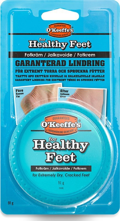 Krem këmbësh O'Keeffe's Healthy Feet, 91 g, kavanoz