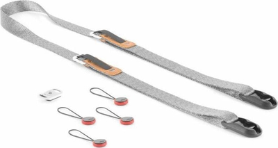 Rrip qafe për aparat Peak Design Leash v3, i rregullueshëm 83–145 cm, gri ash