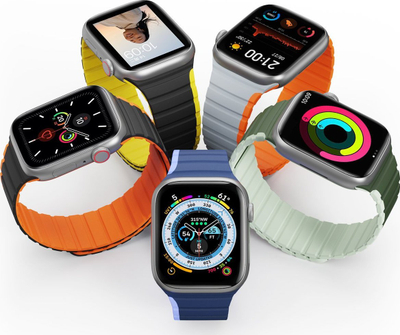 Rrip ore Apple Dux Ducis Magnetic Strap, silikon, 42 44 45 49 mm, zi me të verdhë