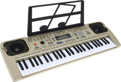 Piano elektronike për kalamoj MQ-807USB, 54 taste, hyrje USB, ngjyrë e artë
