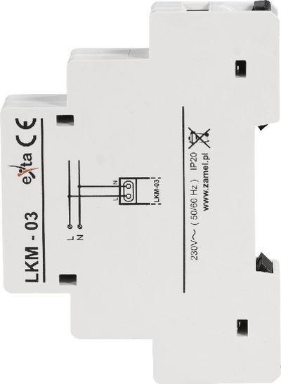 Indikator tensioni Zamel LKM-03-20, 230V, LED, i gjelbër