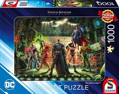 Puzzle Schmidt Thomas Kinkade Justice League, 1000 copa, për moshat 12+, shumëngjyrësh