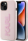 Mbulesë telefoni Karl Lagerfeld 3D Rubber Glitter Logo, për iPhone 15 Plus, silikon TPU PC, rozë