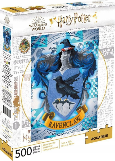 Puzzle Aquarius Harry Potter Ravenclaw Logo, 500 copa, 35x48cm, blu