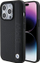 Футрола за телефон BMW Leather Textured Stripe за iPhone 15 Pro 6.1", црна