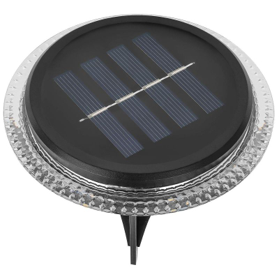 Llambë dielli për kopsht Disc, set me 2 copë, IP44, 11.2 cm, e zezë