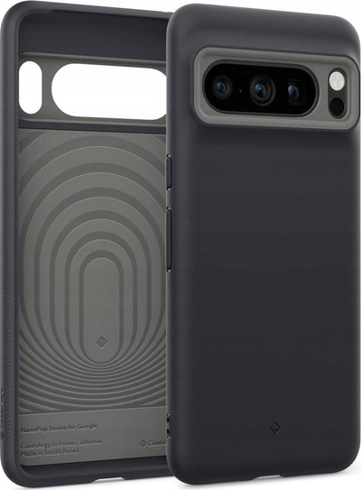 Mbulesë telefoni Spigen Caseology Nano Pop për Google Pixel 8 Pro, TPU i butë, rezistente si ato ushtarake, e zezë gri