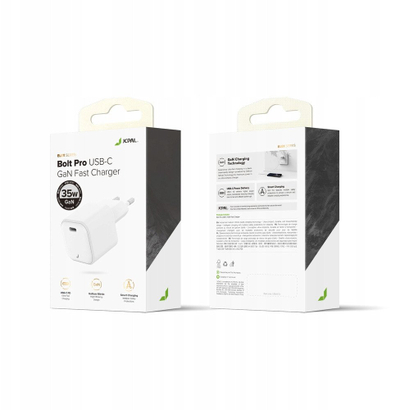 Karikues muri JCPAL Bolt Pro, USB-C, 35W, i bardhë
