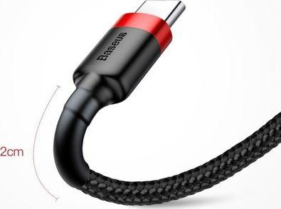 Kabllo Baseus USB-A - USB-C (CATKLF-U91), 3 m, e kuqe/e zezë