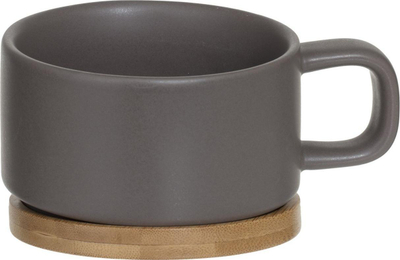 Set gotë me kanë Secret de Gourmet Natural Taupe, qeramikë, 400ml, ngjyrë taupe