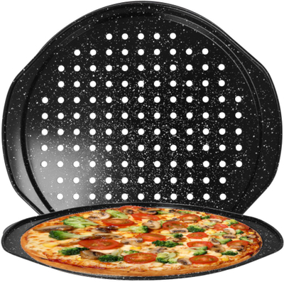 Tepsi për pica Klausberg KB-7497, 32 cm, metalike, jo ngjitëse