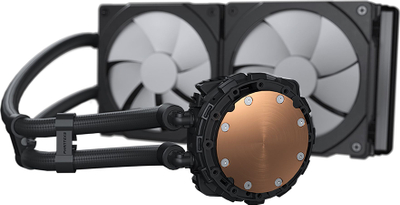 Ftohës procesori Phanteks Glacier One 280 MPH, AIO me ujë 280mm, dy ventilatorë 140mm, i zi