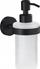 Dispenser sapuni tesa MOON Black, 200ml, xham sateni, i zi matte