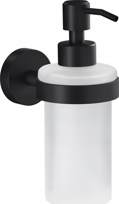 Dispenser sapuni tesa MOON Black, 200ml, xham sateni, i zi matte