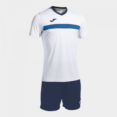 Детски фудбалски сет Joma Victory, дрес и шорцеви, бела и темно сина