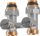 Set termostatik radiatori Danfoss RAE RLV KS, 1/2", drejt