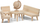 Set mobiljesh për kukulla Lundby DIY Living Room, dru natyral, për ngjyrosje, ngjyrë druri e çelët