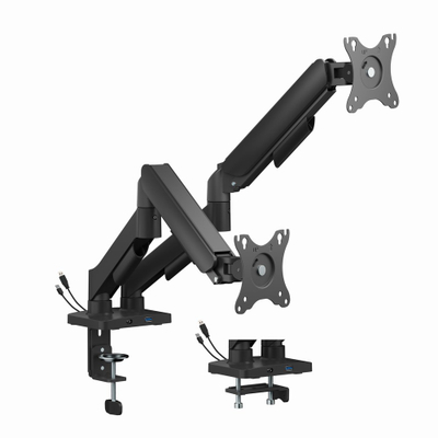 Krah tavoline për monitorë Gembird, për 2 monitorë 17-32", deri 9 kg, i zi