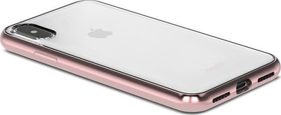 Mbrojtëse Moshi Vitros për iPhone Xs / X, transparente/rozë