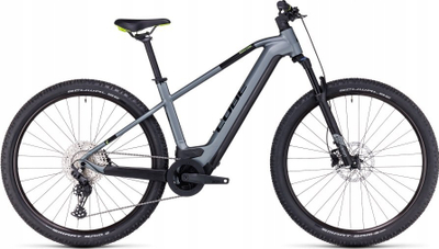 Biçikletë malore elektrike Cube Reaction Hybrid Pro, Bosch CX, bateri 625Wh, gri me jeshile